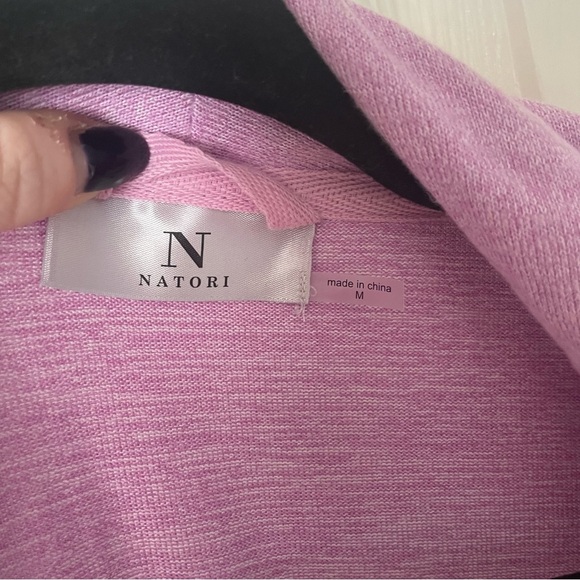 NWT Natori Purple Lavender Oasis Wrap Robe Size Medium Very Soft - Picture 2 of 8